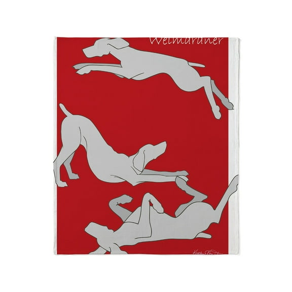 CafePress - 3Weimsredtrans Throw Blanket - Soft Fleece Throw Blanket, 50"x60" for All Ages