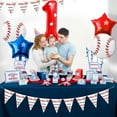 thumbnail image 4 of 5 Pcs Baseball Balloons Set - Includes Baseball Foil Balloons, Number 1 Balloon, Blue Red Star Balloons, Baseball Stickers for Baseball Party Supplies, 4 of 6