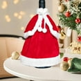 thumbnail image 5 of YOHAVEN Christmas Wine Bottle Cover Dress Outfit Decorative Bag, Holiday Party Wine Wrap Skirt Costume for Champagne Bottles, Xmas Gift Wrapping Decorations for Tabletop Home Celebration, 5 of 6