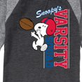 thumbnail image 3 of Peanuts - Varsity Snoopy Squad - Toddler And Youth Raglan Graphic T-Shirt, 3 of 5