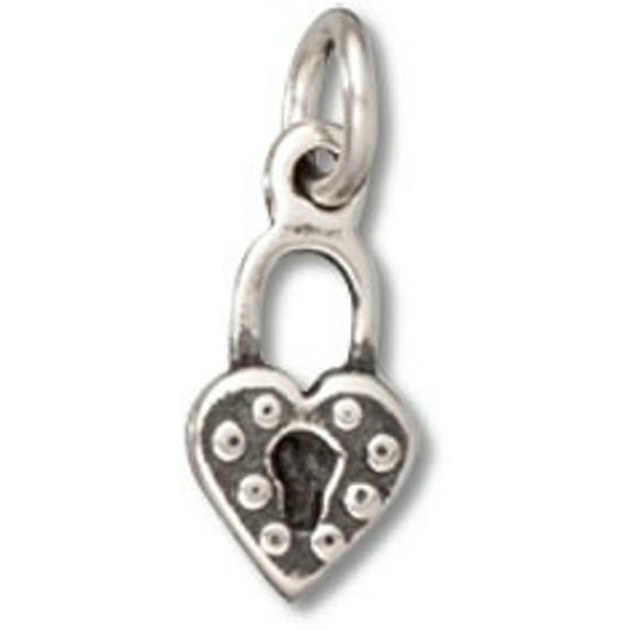 Sterling Silver 18" .8mm Box Chain 3D Small Heart Lock Pendant Necklace Keyhole