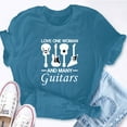 thumbnail image 2 of EcoLoom Love One Woman Many Guitars Guitarist Men Short Sleeve Unisex T Shirt Black-S, 2 of 6