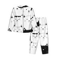 thumbnail image 2 of Wukai Doodle Cute Cat Print Women's Pajama Set - Soft Long Sleeve Sleepwear for Comfort and Style-X-Large, 2 of 9