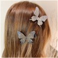 thumbnail image 2 of Diamond Butterfly Rhinestone Hairpin (Hair Jewelry) for Women, 2 of 15