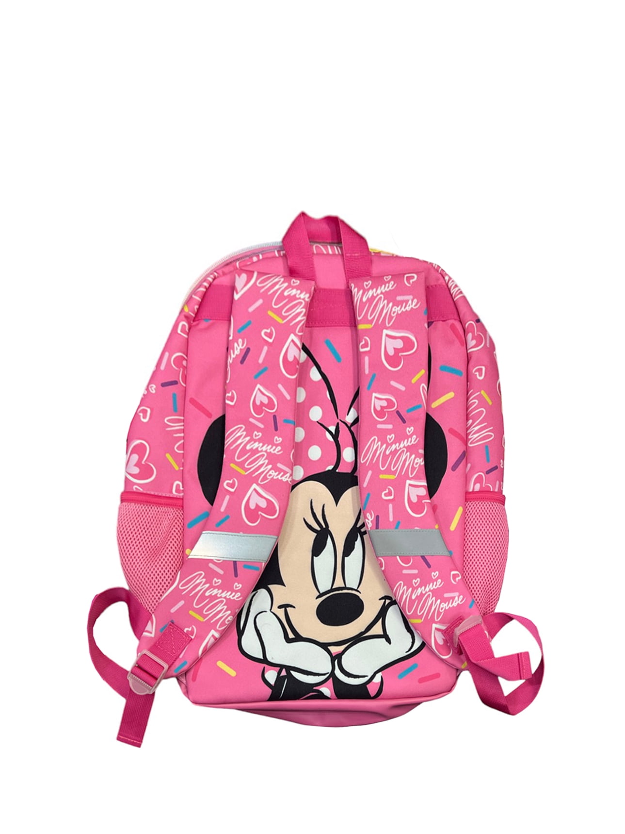 Disney Minnie Mouse Girl's 4-Piece Backpack with Lunch Bag Set, Pink