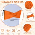 thumbnail image 3 of 150 Pcs Spandex Chair Sashes Bows Bands Chair Covers Decorations Elastic Ribbon Seat Ties for Wedding Birthday Party Banquet Hotel Events Ceremony(Orange), 3 of 14