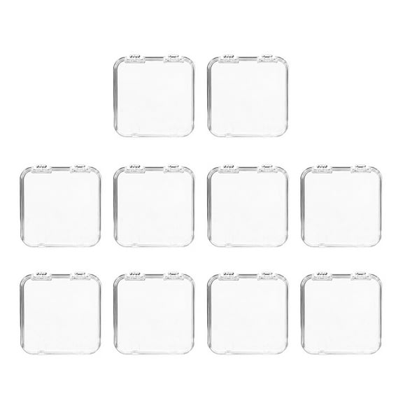 10 Pcs Clear Acrylic Nails Organized Box For Press On Nails Storage And Salon Supplies Protective Nails Storage Box