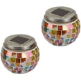 thumbnail image 4 of Solar Mosaic Glass Lamps Crystal Glass Mosaic Lamp Solar Table Lantern for Outdoor Garden 2Pcs, 4 of 5