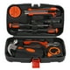 thumbnail image 1 of Juego de herramientas manuales para el hogar con caja de plástico | Construcción de acero para reparaciones del hogar, mantenimiento del automóvil y proyectos de bricolaje | Estuche compacto naranja, 1 of 7