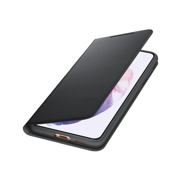 Samsung LED Wallet Cover EF-NG996 - Flip cover for cell phone - black - for Galaxy S21+ 5G