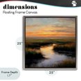 thumbnail image 4 of Stupell Industries Traditional Warm Marshland Sunset Gray Floating Frame Canvas Art, 25 x 25, by Petals Prints Design, 4 of 8