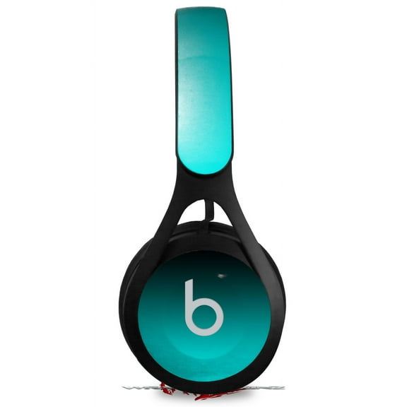 Skin Decal Wrap for Beats EP Smooth Fades Neon Teal Black HEADPHONES NOT INCLUDED