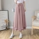 thumbnail image 5 of Pantalones de pierna ancha para mujer, culotte de cintura alta de verano, holgados, drapeados, elegantes, con nueve pliegues, pantalones de pierna ancha, falda, 5 of 6