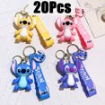 thumbnail image 1 of LLavero de Stitch de Disney para niños, decoración de mochila, figura de juguete Kawaii, personaje de dibujos animados, colgante, regalo de cumpleaños, venta al por mayor, 20 piezas, 1 of 5