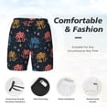 thumbnail image 3 of Lsque cartoon doodle octopus Pattern Swim Trunks- Bathing Suit Compression Liner - Beach Swim Shorts Swimwear - (S-3XL) - Stretch Quick Dry-Small, 3 of 6