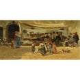 thumbnail image 2 of Mariano Barbasán 24x14 Gold Ornate Framed and Double Matted Museum Art Print Titled - Mercado, Anticoli Corrado (The Marketplace, Anticoli Corrado) (1909), 2 of 4