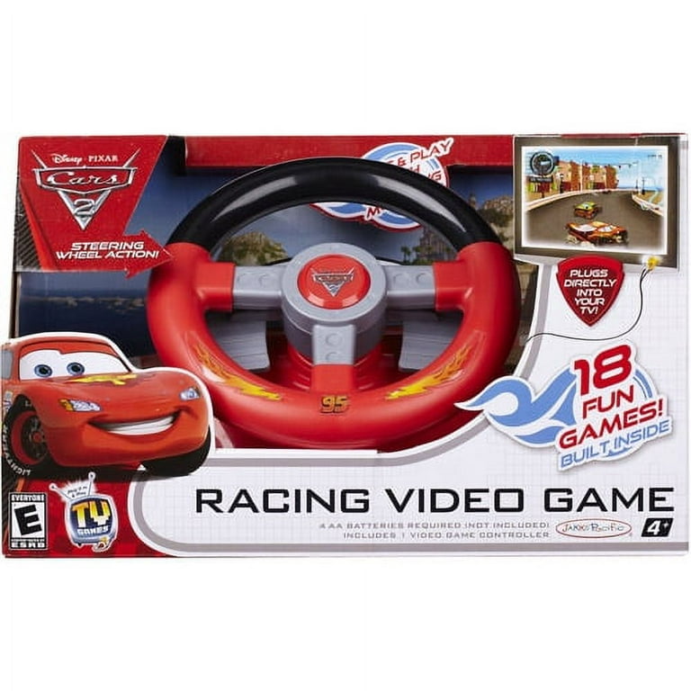 Cars 2 Racing Wheel Plug & Play TV Game 