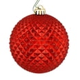 thumbnail image 1 of Vickerman N188703D Boule de Durian Rouge 6 Po. avec Paillettes Percée 4 par Sac, 1 of 3
