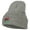 Heather Grey, variant on Ho Ho Ho Santa Embroidered Long Knitted Beanie - Heather Grey OSFM