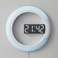 thumbnail image 1 of Reloj de pared hueco con espejo LED, reloj electrónico multifunción de moda, reloj despertador digital silencioso simple y creativo para el hogar, 1 of 5