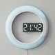 thumbnail image 1 of Reloj de pared hueco con espejo LED, reloj electrónico multifunción de moda, reloj despertador digital silencioso simple y creativo para el hogar, 1 of 5