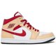 thumbnail image 1 of Ni - ke Size 9.5 - Air Jordan 1 Mid Light Curry Cardinal Red, 1 of 5