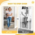 thumbnail image 4 of PawHut 26"-37" Dog Gate, 18" Tall Pet Gate with 2 Extension, Black, 4 of 10