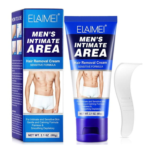 Men's All Over Body Hair Removal Cream 60g Gentle Formula for Smooth Skin