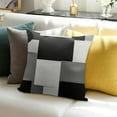 thumbnail image 3 of Grey Geometric Throw Pillow Cover Black Gray White Painting Abstract Checkered Design Decorative Pillow Case Modern Home Decor Standard Square Cushion Pillowcase, 3 of 5