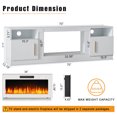 thumbnail image 3 of Waleaf Fireplace TV Stand with 36" White Electric Fireplace for TVs Up to 80",70" Modern Wood Media TV Console with Fireplace for Living Room, 3 of 8