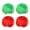 Green*2+Red*2, variant on Cat Bowl Dog Bowl Plastic Cat Pet Bowl Cat Drinking Bowl, 4 Pack Blue*2+Rose Red*2