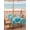 Turquoise, variant on Outdoor Tablecloth with Umbrella Hole and Zipper, Red Dahlia Square Table Cloth 60x60 Inch Waterproof Tablecloth, Vintage Country Grey Abstract Flowers Floral Picnic Table Cover for Patio Camping