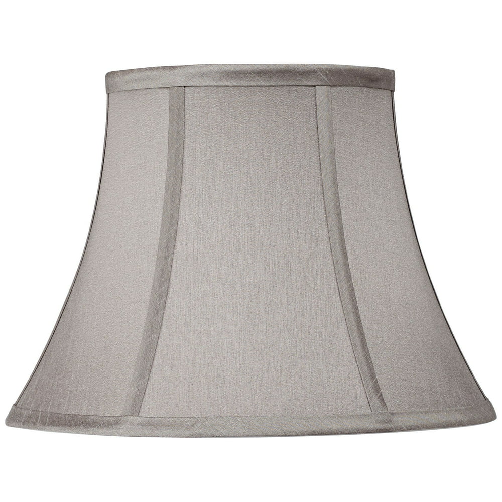 Springcrest Pewter Gray Small Bell Lamp Shade 7" Top x 12" Bottom x 9