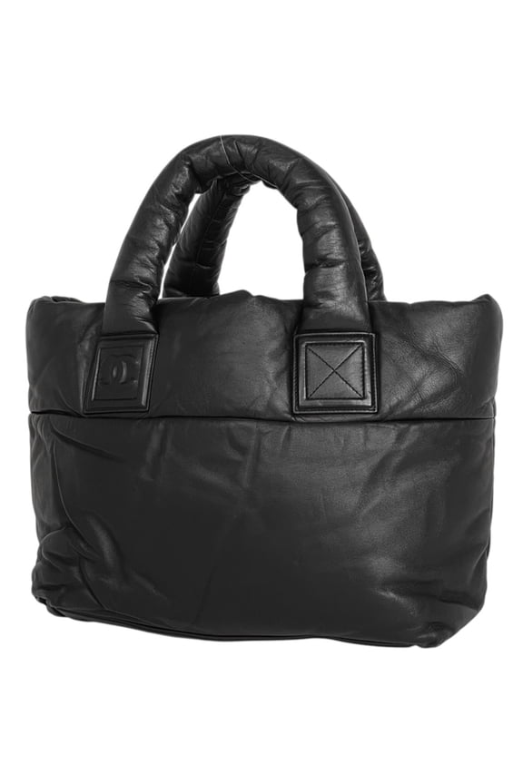 Pre-Owned CHANEL Coco Cocoon Tote Bag, Handbag, Mark Leather, Black, Women's