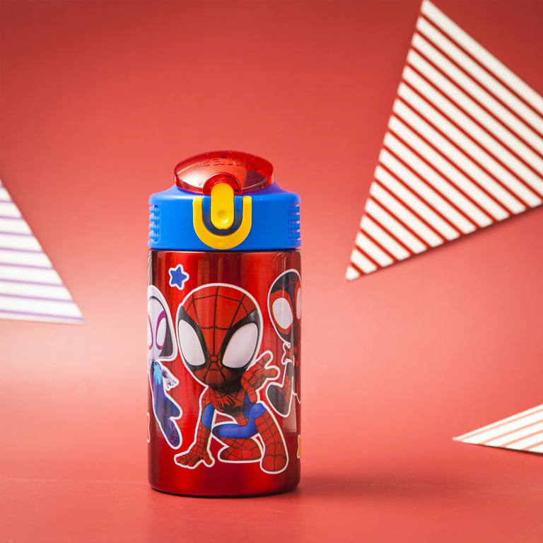 Zak Designs Inc. Spidey and Friends Stainless Steel Bottle for Kids -  Spider-Man Kids Insulated Water Bottle with Push Button Spout Perfect Water  Bottle for Kids for School Days and Trips 