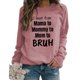 thumbnail image 1 of Sudadera de manga larga para mujer con detalles en oro rosa y palabra negra, corte holgado para el hogar, viajes y oficina, talla M, 1 of 4