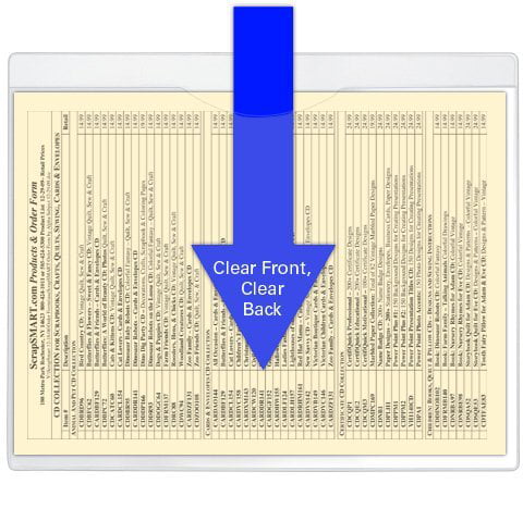 File Jacket with Magnetic Back Clear Plastic StoreSMART FJ85STCM-5 5-Pack Heavy Duty 