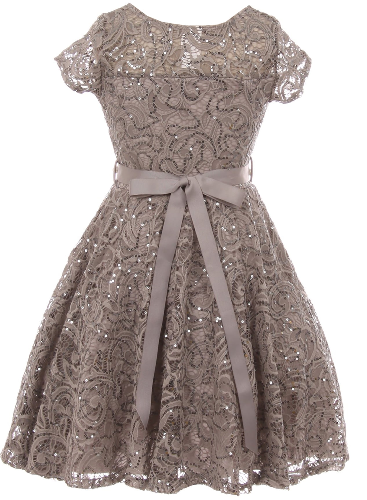 charcoal flower girl dress