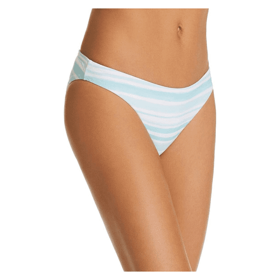Eberjey Women's Standard Painted Stripe Bikini Bottom Glacier/Pool Blue, Medium