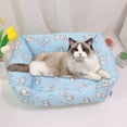 thumbnail image 3 of Cama de enfriamiento para perros Dormir en verano Cama de seda de hielo fresca para perros y gatos pequeños, medianos y grandes Camas para mascotas lavables y transpirables con fondo antideslizante, 3 of 5