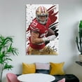 thumbnail image 6 of Christian McCaffrey American Football Players Sports Celebrity Canvas Wall Art Posters For Room Aesthetic And Decor 20 Poster For Bedroom Bathroom Living Room Office Kitchen Decor, 6 of 8