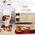 thumbnail image 3 of LUODU Home Decoration Christmas Digital Printing Polyester Santa Shower Curtain Set of Four, 3 of 5