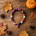 thumbnail image 4 of Halloween Pet Collars, Halloween Cat Collar, Collar for Small Dogs, Collar for Cats, 12 Inch L Length, Random Mixed Multi-Colored Halloween Bead Design for Small Puppies and, 4 of 4