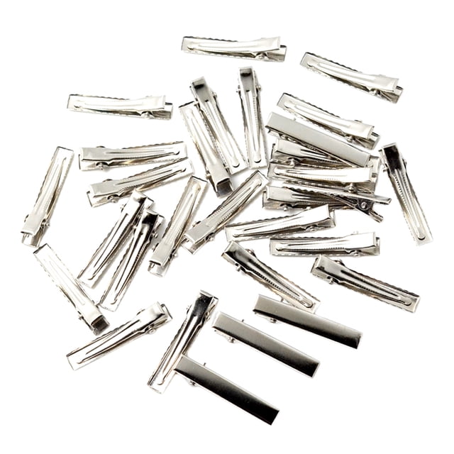 Paquete De 30/100 Pinzas Planas Para El Cabello De Cocodrilo De Una Sola Punta, Lazos DIY De 4cm (paquete De 30) SM SunniMix Pinzas para el cabello de una sola punta