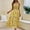 Yellow, variant on Ayolanni Plus Size Dresses for Women Black Beach Square Neck Solid Sleeveless Maxi Dresses Girls Dresses L