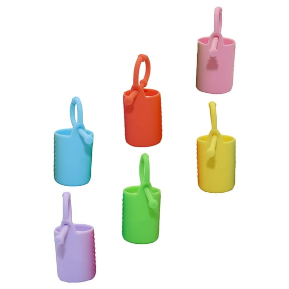 ifundom Silicone Bottle Sleeve Protector Compact Design Assorted Colors 6 Pieces Cover for Bottles