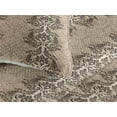 thumbnail image 3 of Ambesonne Floral Quilted Bedspread Set 3 Pcs, Baroque Flowers Rococo Print, King, Pastel Brown Chocolate, 3 of 4