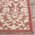 thumbnail image 4 of SAFAVIEH Courtyard Yvette Floral Indoor/Outdoor Runner Rug, 2'3" x 10', Red/Natural, 4 of 10