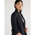 thumbnail image 4 of Scoop Women's Scrunch Sleeve Crepe Blazer with Buttons, Sizes XS-XXL, 4 of 6