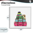 thumbnail image 4 of Stupell Industries Bohemian Glam Travel Suitcases White Framed Giclee Art, 24 x 24, by Amanda Greenwood, 4 of 8